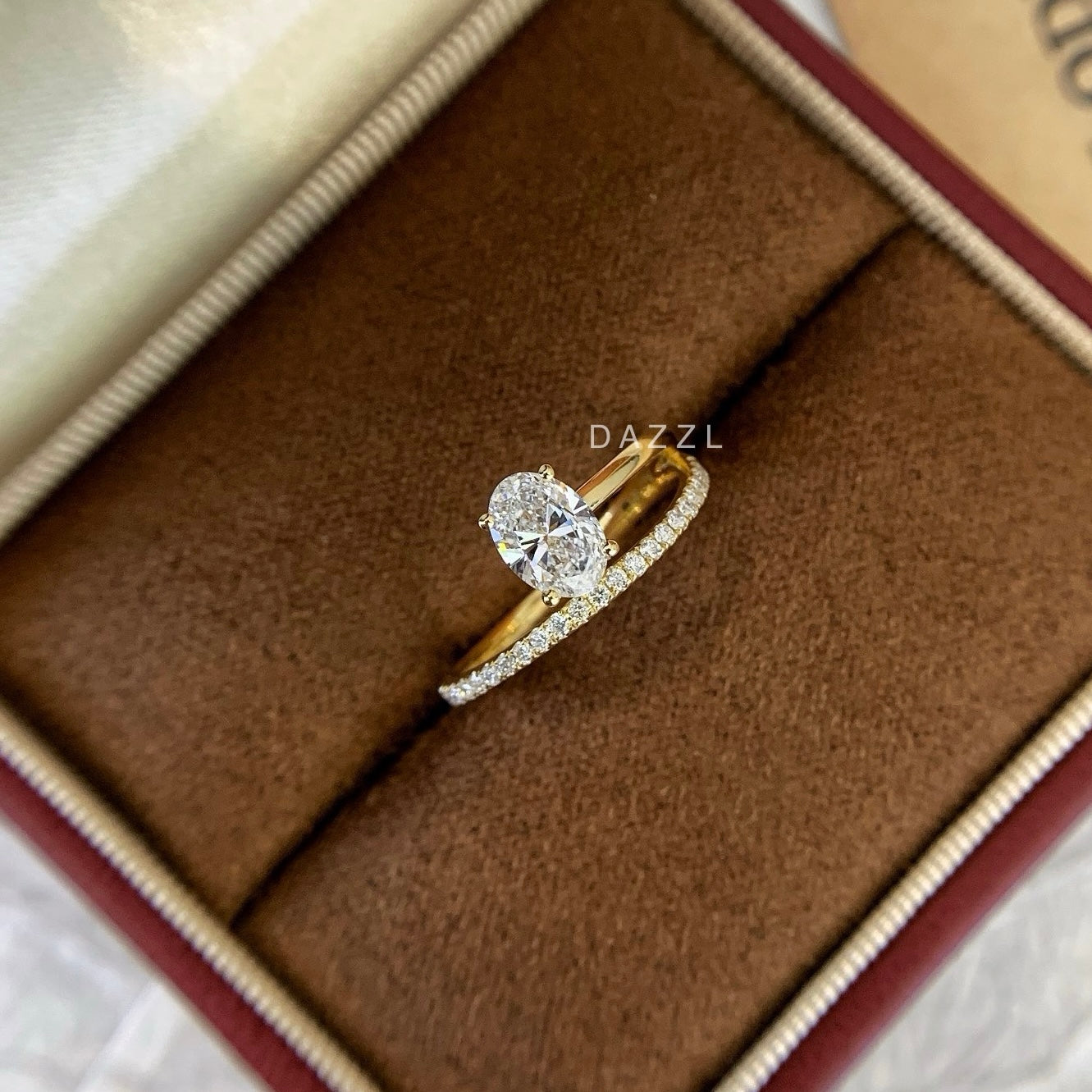 0.65ct Oval Cut Lab-Grown Diamond Ring in 18K Gold