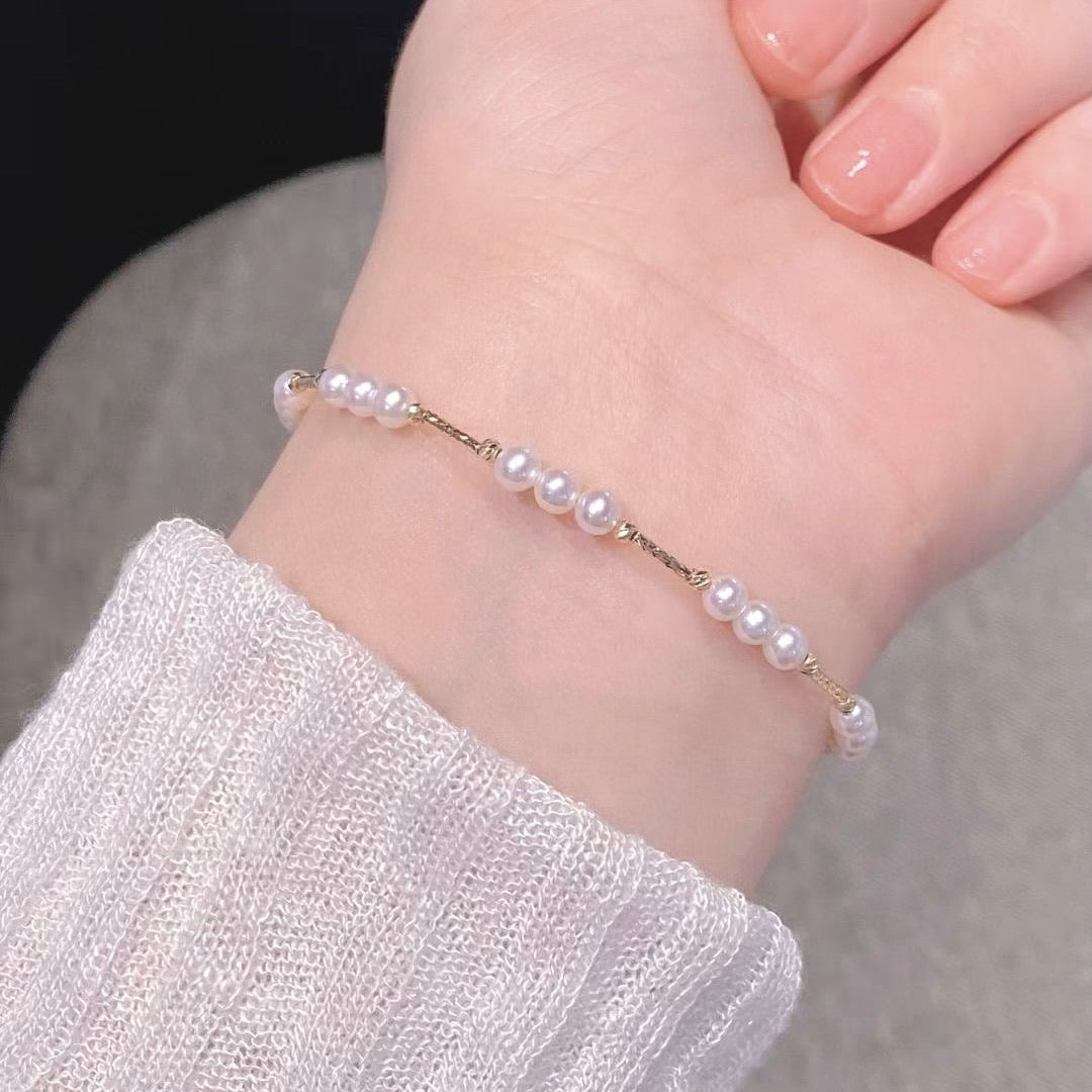 18K Gold Freshwater Pearl Bracelets