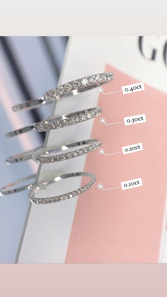 18K Gold Natural Diamonds Eternity Ring