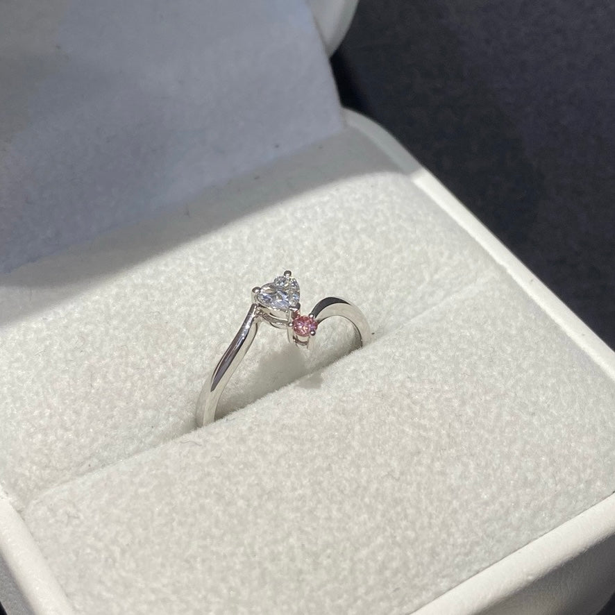 0.25ct Lab-Grown Diamond Heart-Shaped Ring in 18K Gold