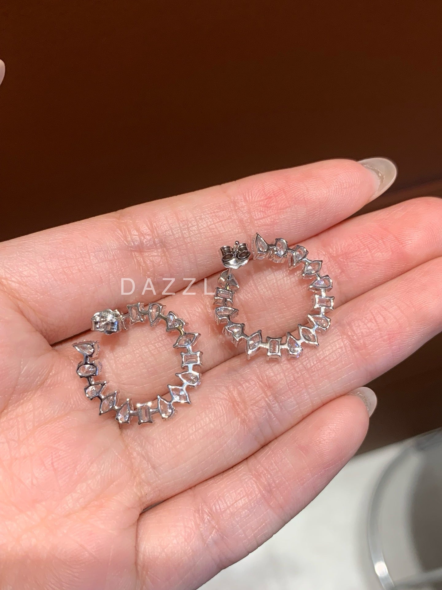 3.02ct Different Cut Lab-Grown Diamond Earrings in 18K Gold