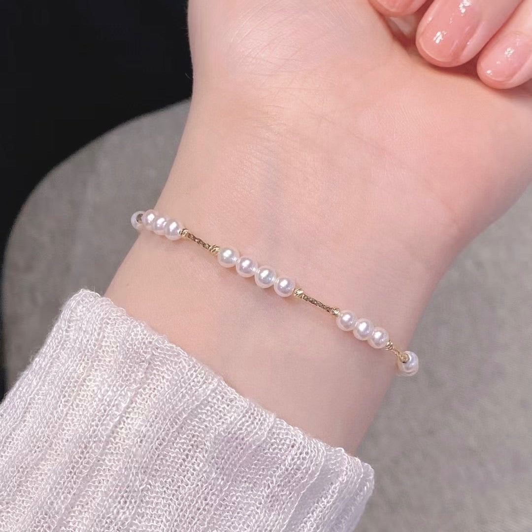 18K Gold Freshwater Pearl Bracelets