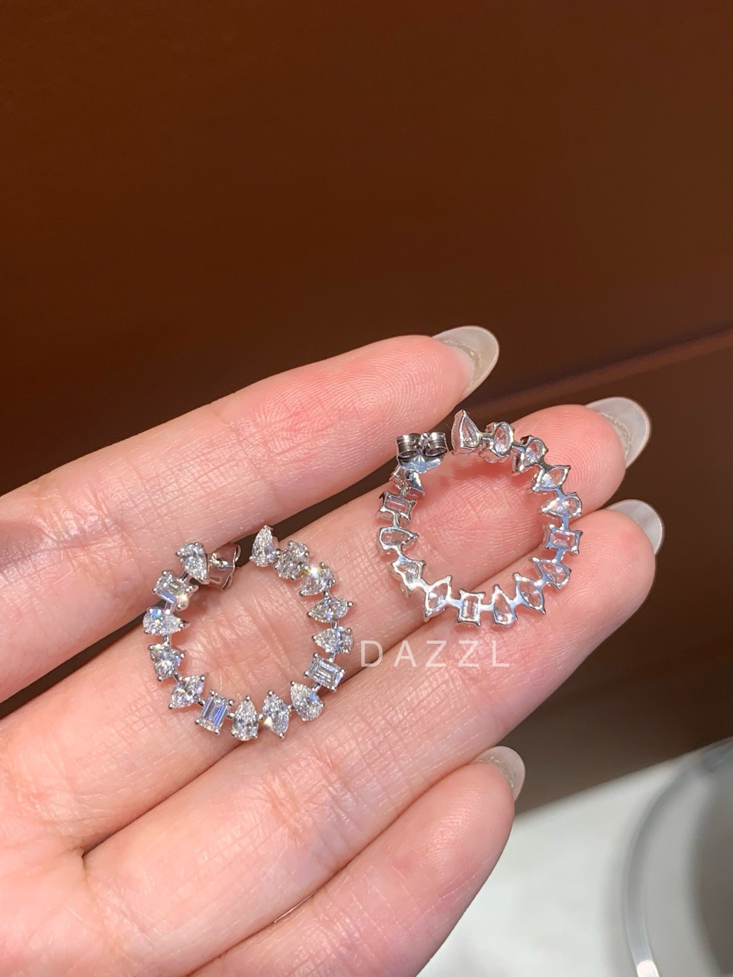 3.02ct Different Cut Lab-Grown Diamond Earrings in 18K Gold