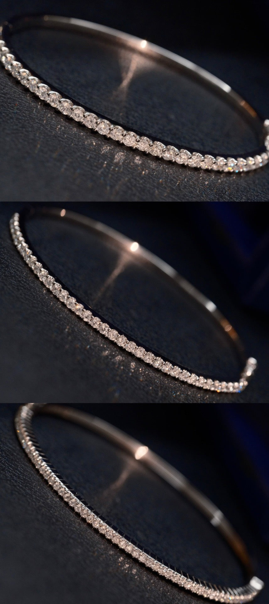 Natural Diamond Bangle in 18K Gold