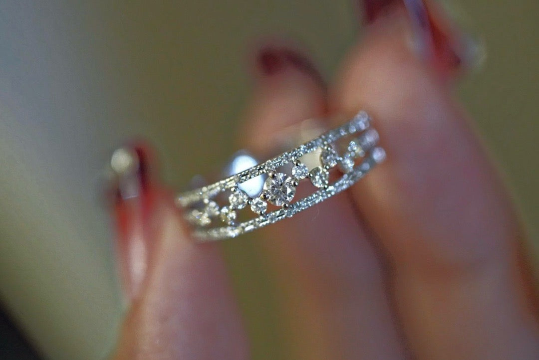 0.40ct Natural Diamond Band Ring in 18K Gold