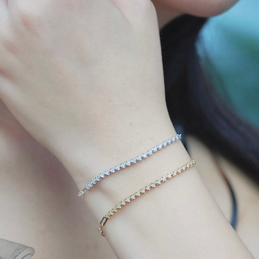 18K Gold 0.32ct Natural Diamonds Bracelet