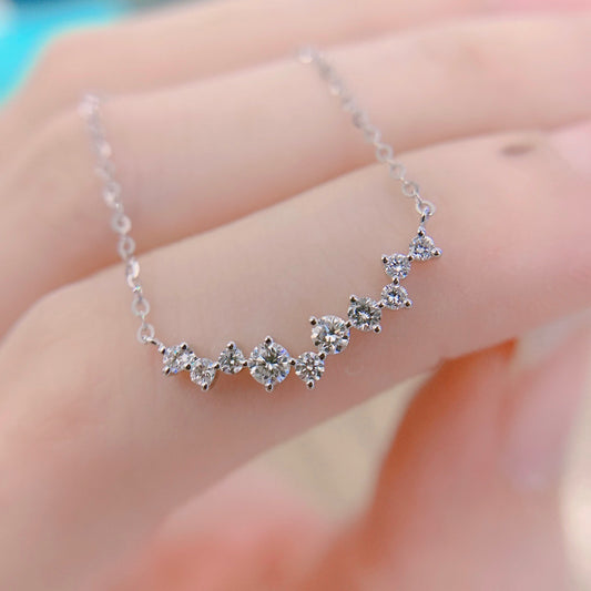 0.23ct Natural Diamonds Starry Necklace in 18K Gold