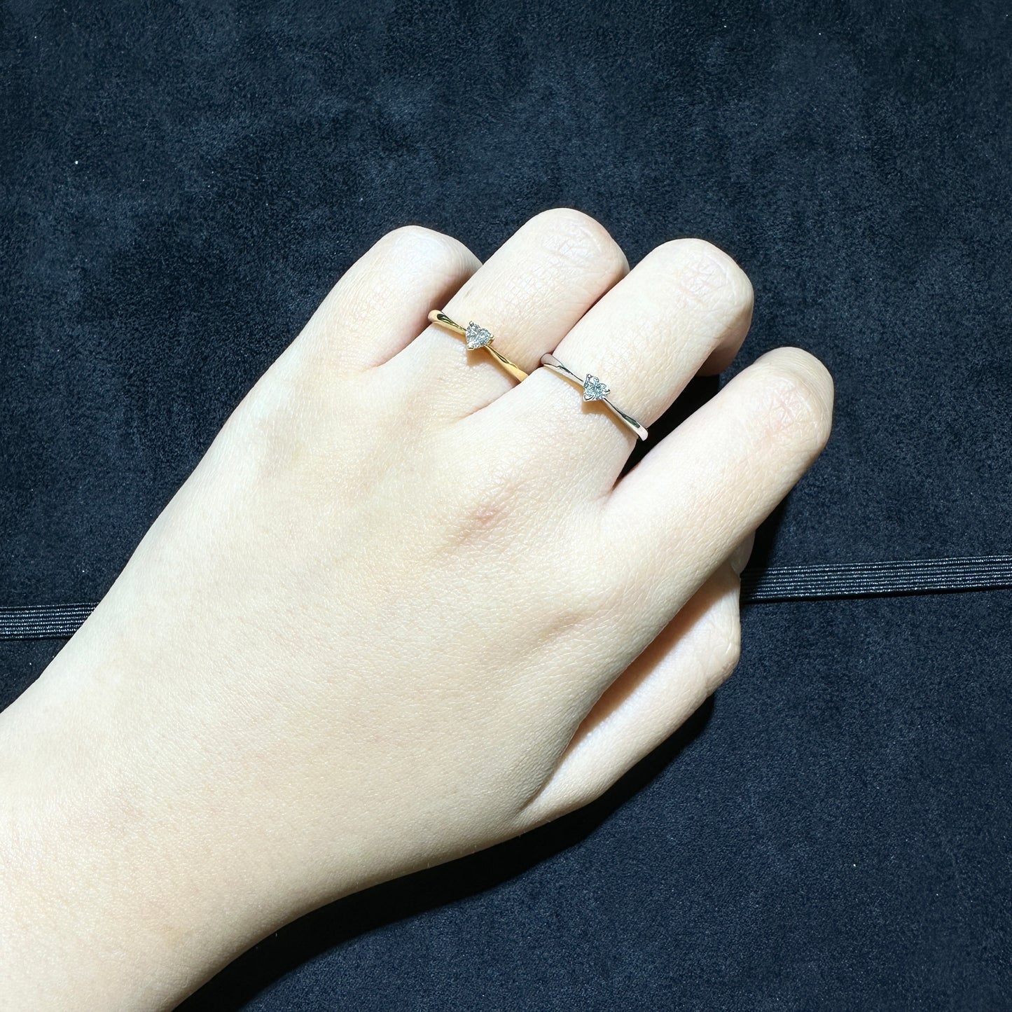 0.15ct Heart-Shaped Diamond Ring in 18K Gold