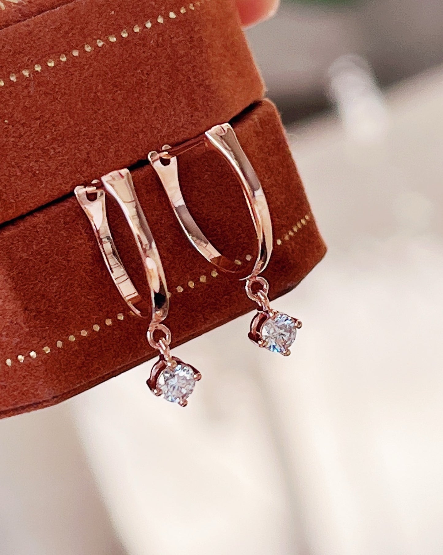 Natural Diamond Earrings in 18K Gold