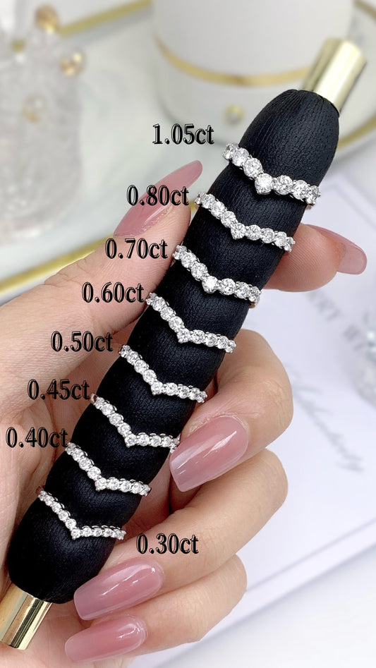 Natural Diamond Eternity Ring with 18K Gold