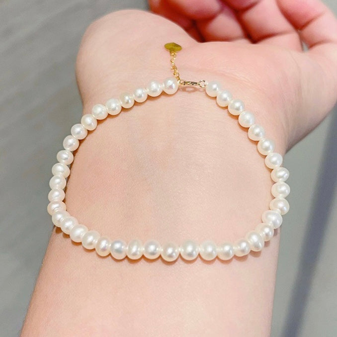 18K Gold Freshwater Pearl Bracelet