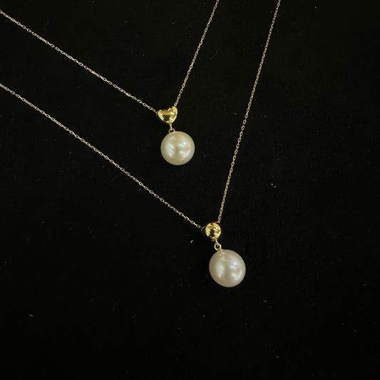 Akoya Seawater Pearl Necklace in 18K Gold