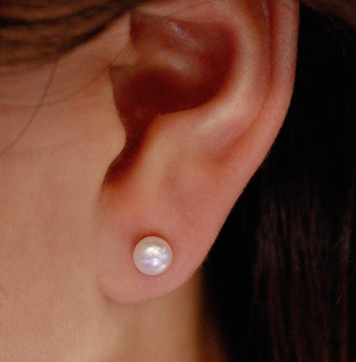 18K Gold Freshwater Pearl Diamond Earrings with THREE ways to wear