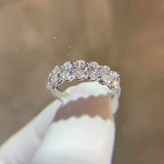 1.75ct Oval Lab-Grown Diamond Cluster Ring in 18K Gold