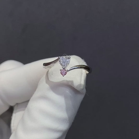 0.25ct Lab-Grown Diamond Heart-Shaped Ring in 18K Gold