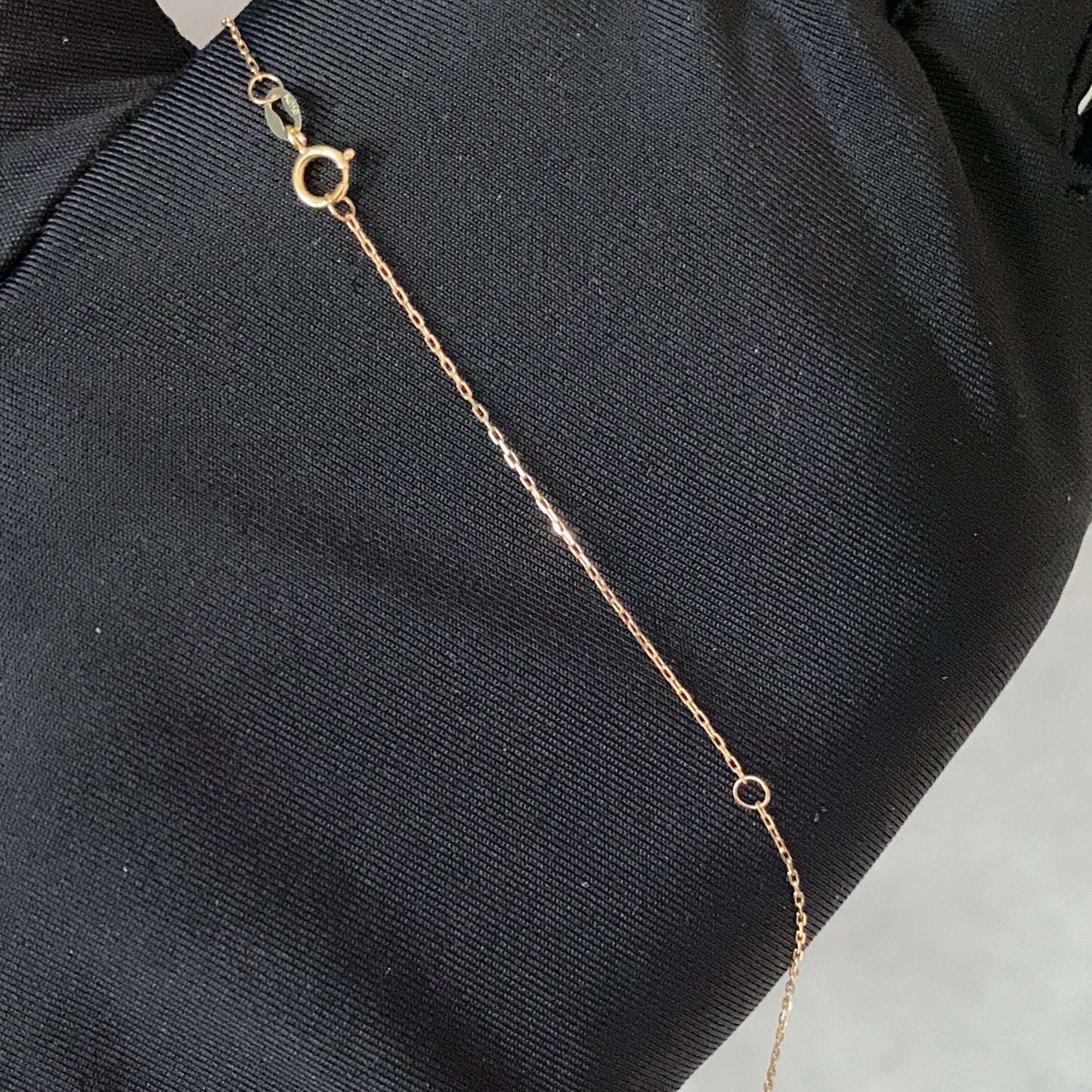 18K金培育鑽石微笑頸鏈￼