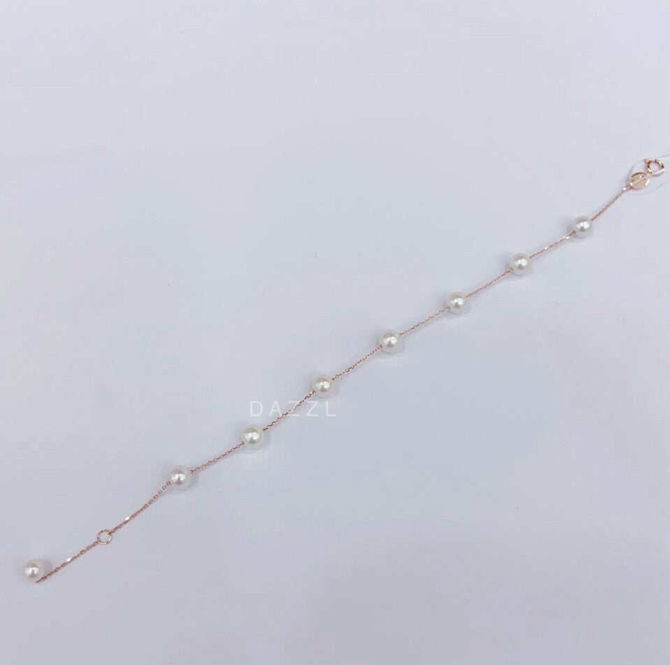 Freshwater Pearl Bracelet in 18K Rose Gold