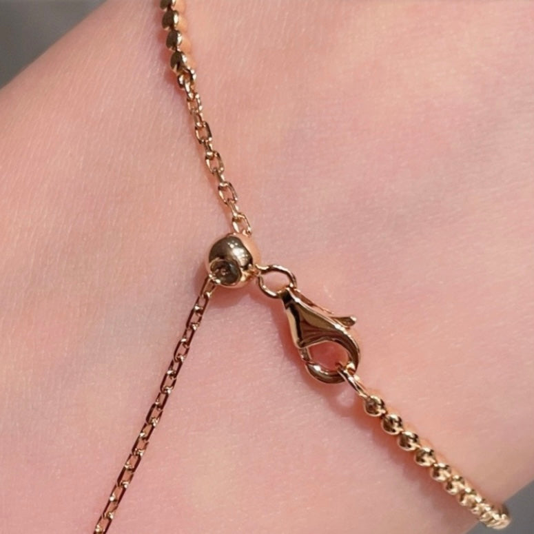 0.45ct Natural Diamond Heart-Shaped Bracelet in 18K White/ Rose Gold