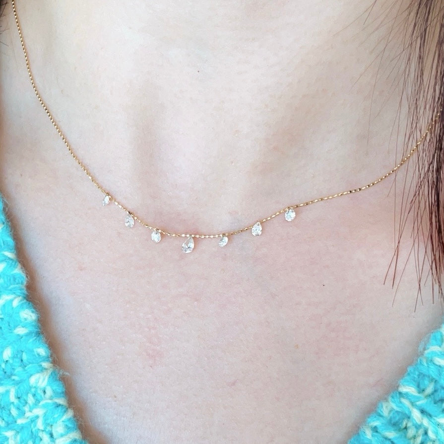 0.80ct/1ct Lab-Grown Diamonds Necklace in 18K Yellow Gold