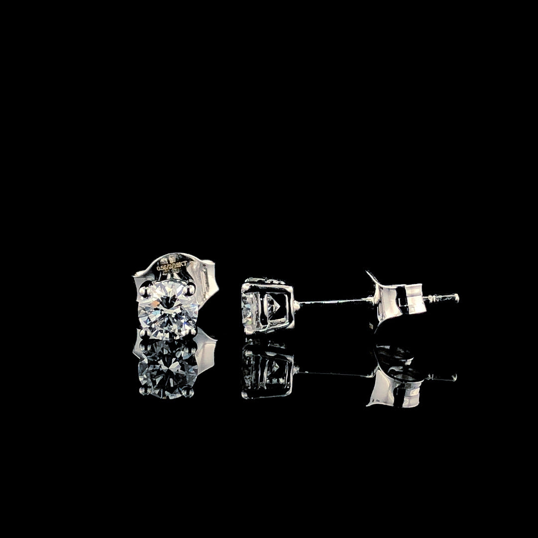 0.50ct Classic Lab-Grown Diamond Earrings in 18K White Gold